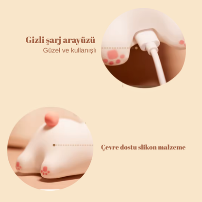 Sevimli Tavşan Silikon Gece Lambası – RGB Renk Değiştiren, Yumuşak Silikon